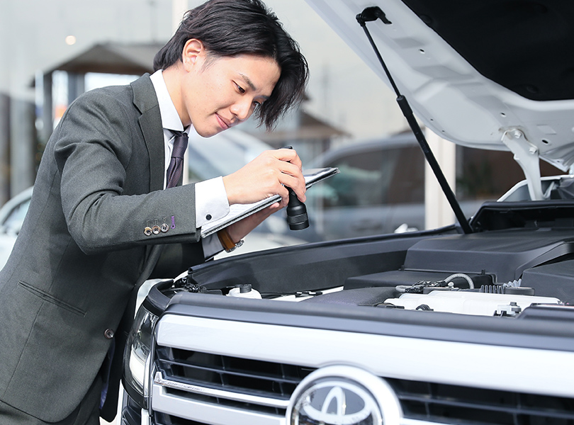 バンガードの中古車買取査定風景